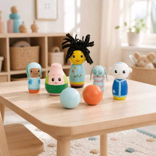 Rare cbeebies wooden moon - wooden,
